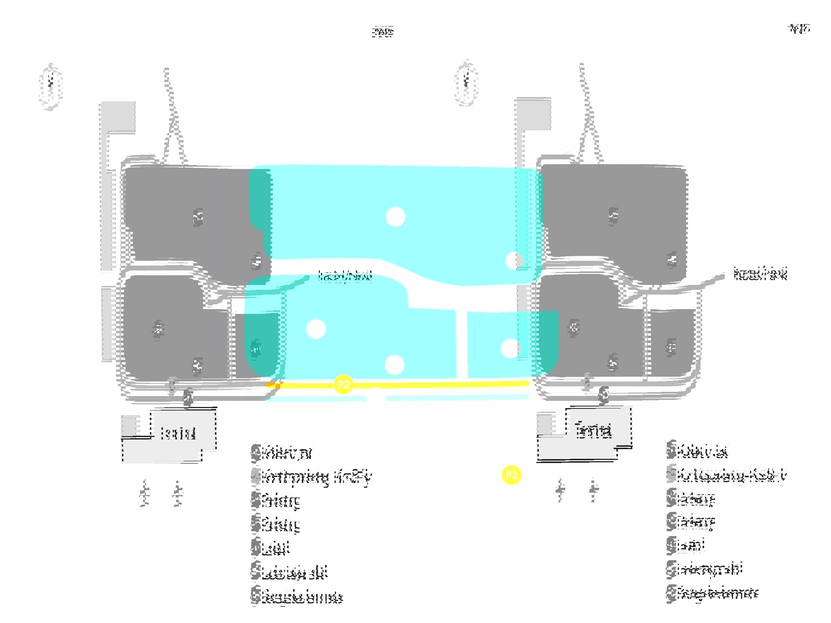 Overview of the parking areas at Harstad/Narvik Airport