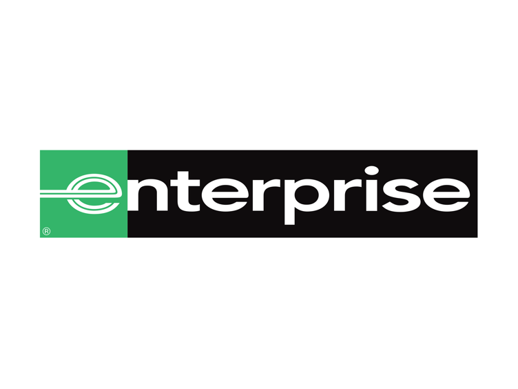 Green og svart "enterprise" logo med grøn "e" på venstre side