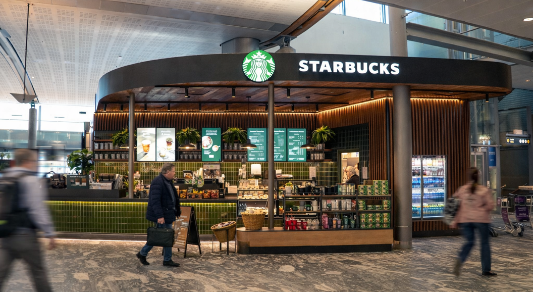 Barista pouring steamed milk into a latte art design in a white cup