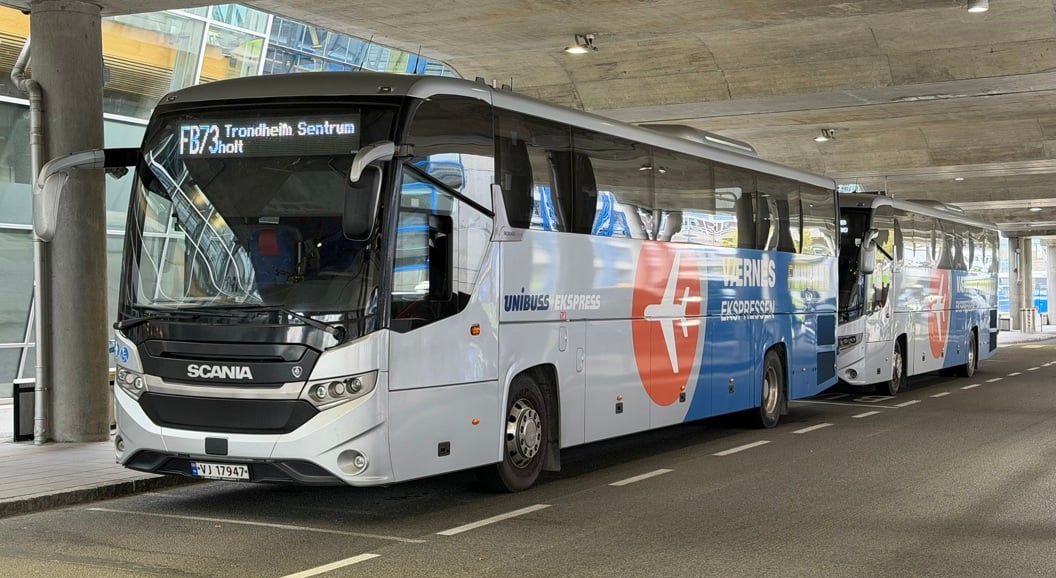 Airport express bus outside the airport